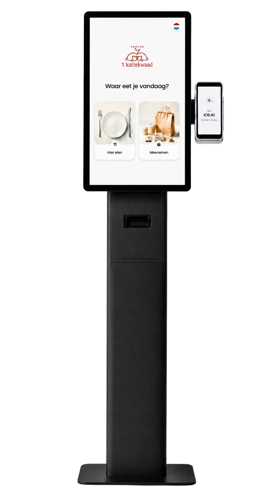 UpKiosk self-ordering kiosk, front view